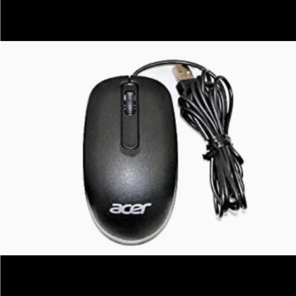 New! “Acer” Genuine Optical Wired USB 2 Button PC Computer Mouse. # DC1121101C.